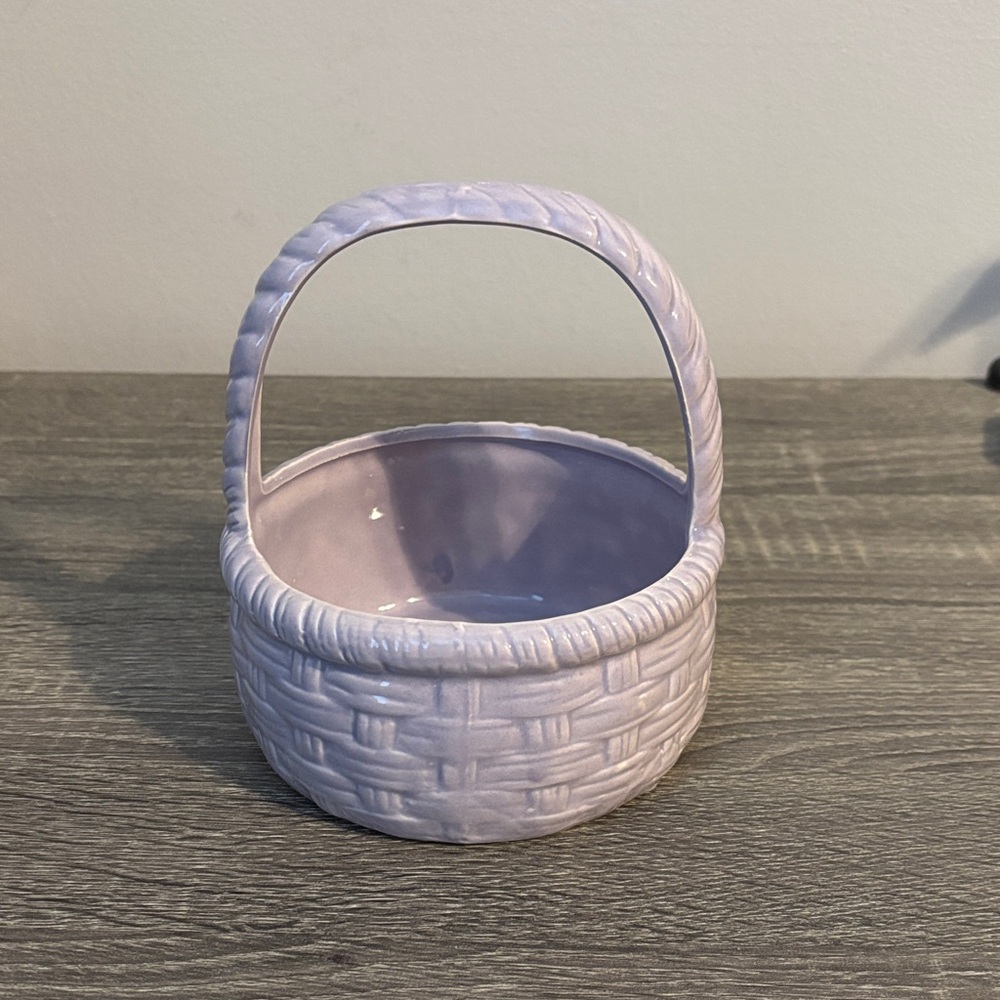 Hobby Lobby Pastel Purple Ceramic Basket